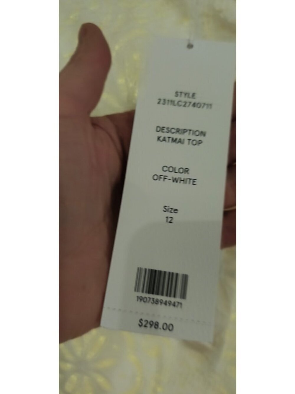 Veronica Beard Katmai Lace Top Size 12 Off White Eyelet Sleeveless Cropped NWT - Picture 8 of 16